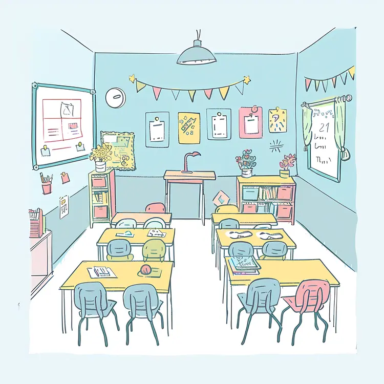Cute Doodle Classroom