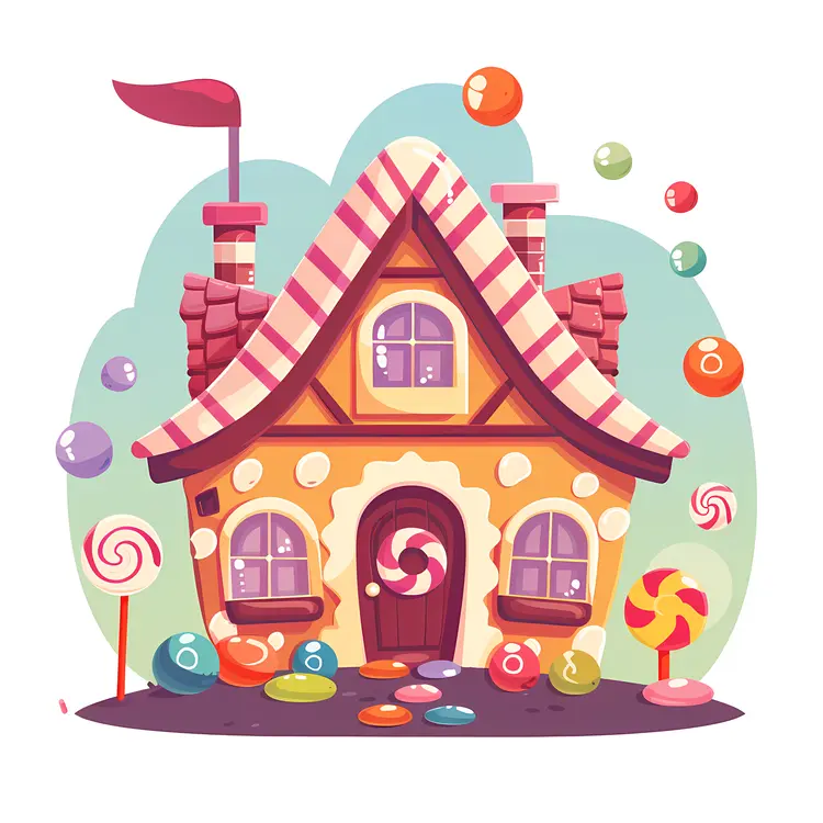 Candy-Themed Cartoon House