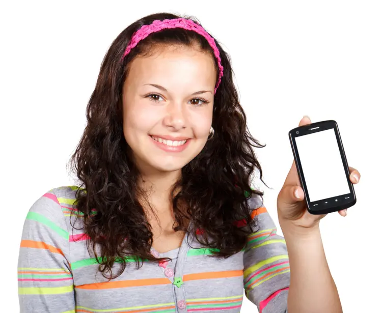 Girl Holding a Smartphone