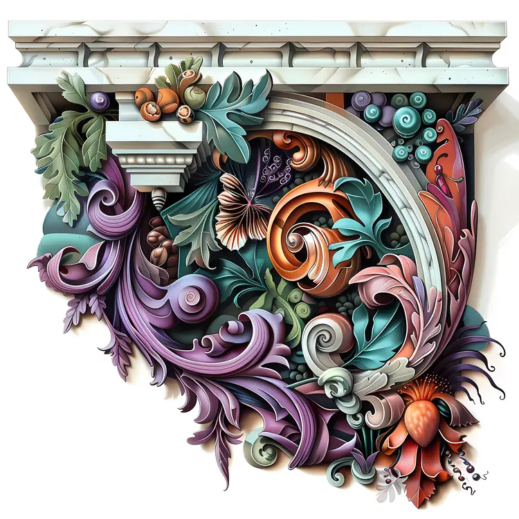 Colorful Decorative Wall Art with Floral Patterns