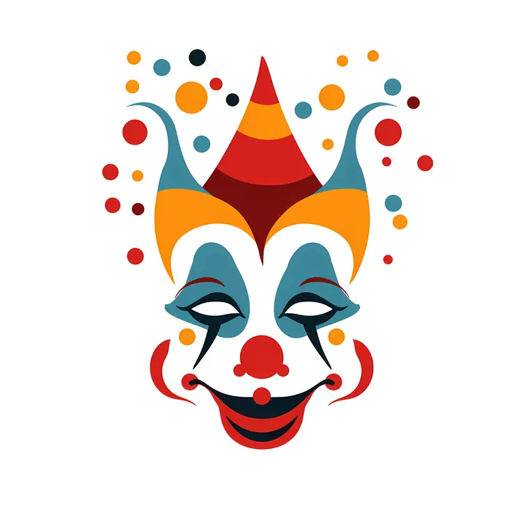 Abstract Clown Mask
