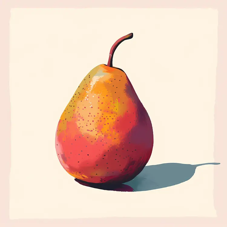 Red Pear Illustration