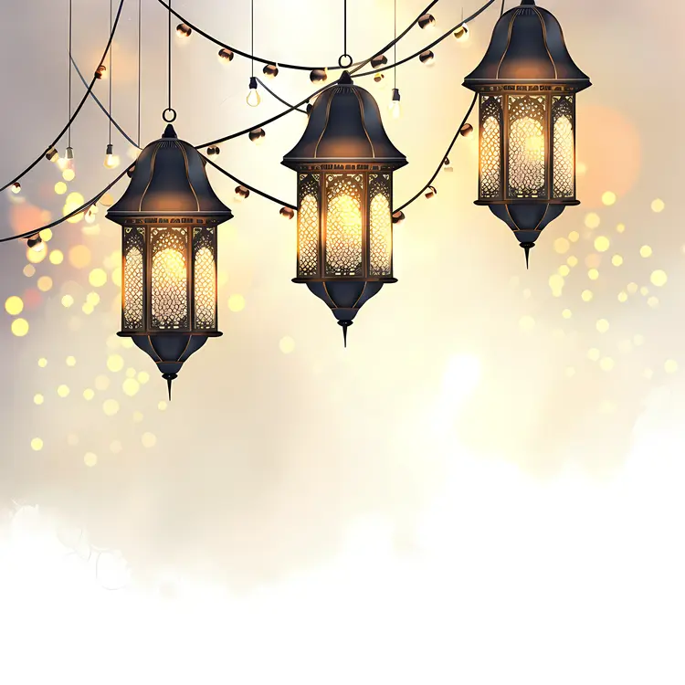 Hanging Lanterns with Lights