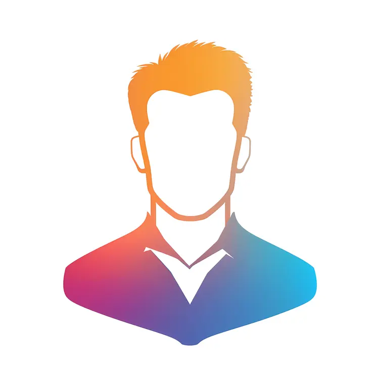 Gradient Faceless Businessman Silhouette