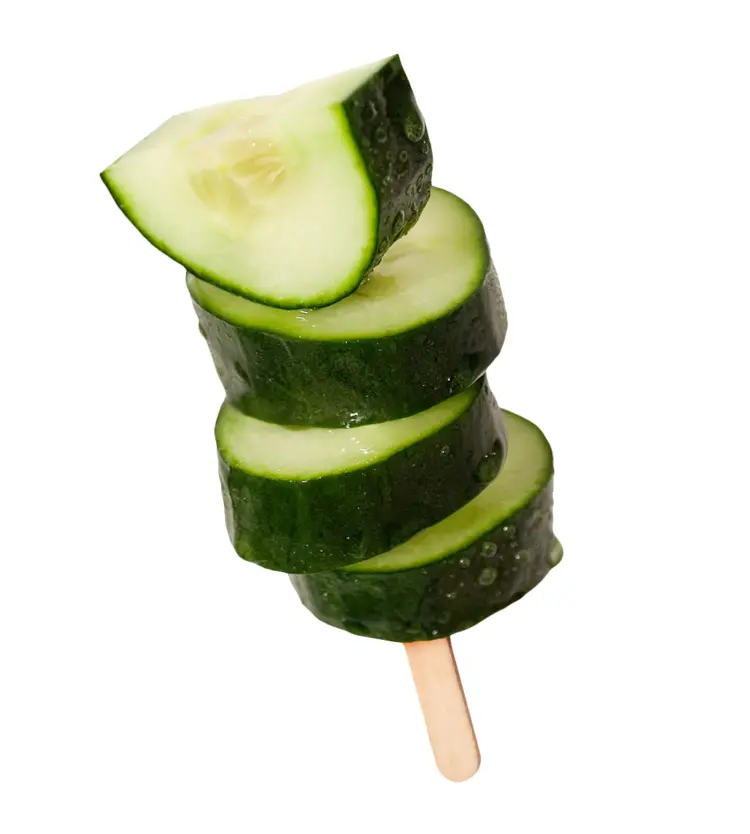 Stacked Cucumber Slices on Stick