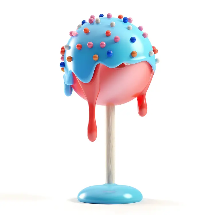 Patriotic Cake Pop with Sprinkles