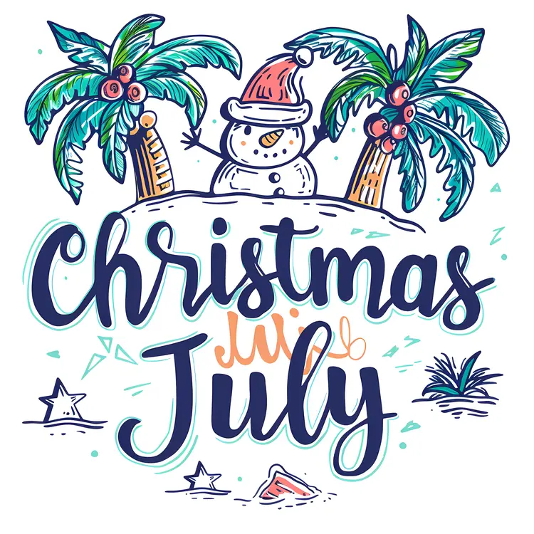 Christmas in July with Snowman