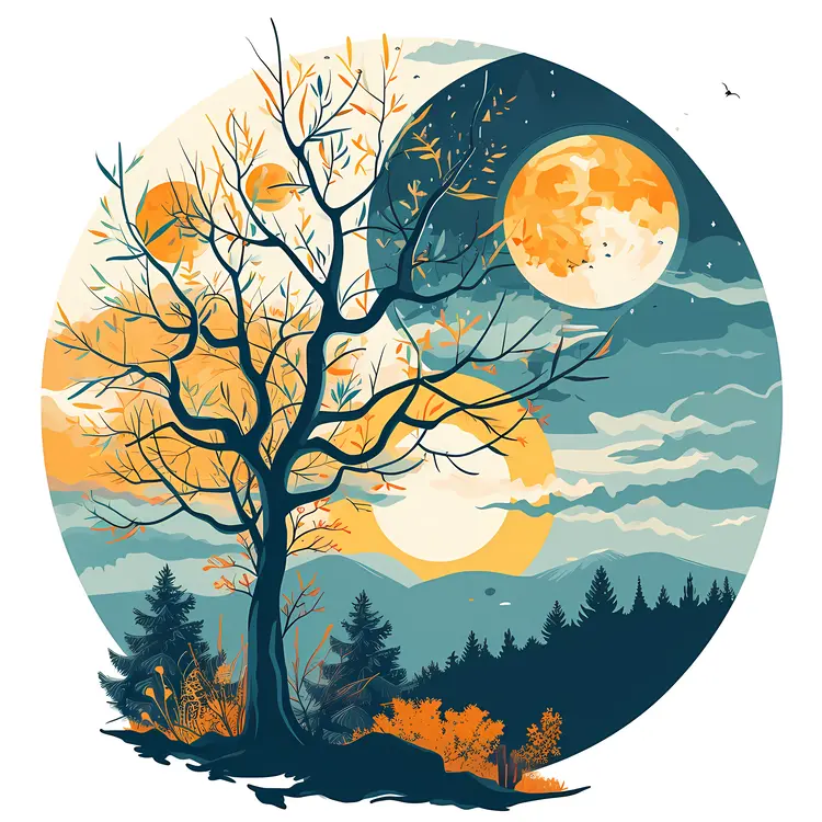 Tree Under the Moonlight