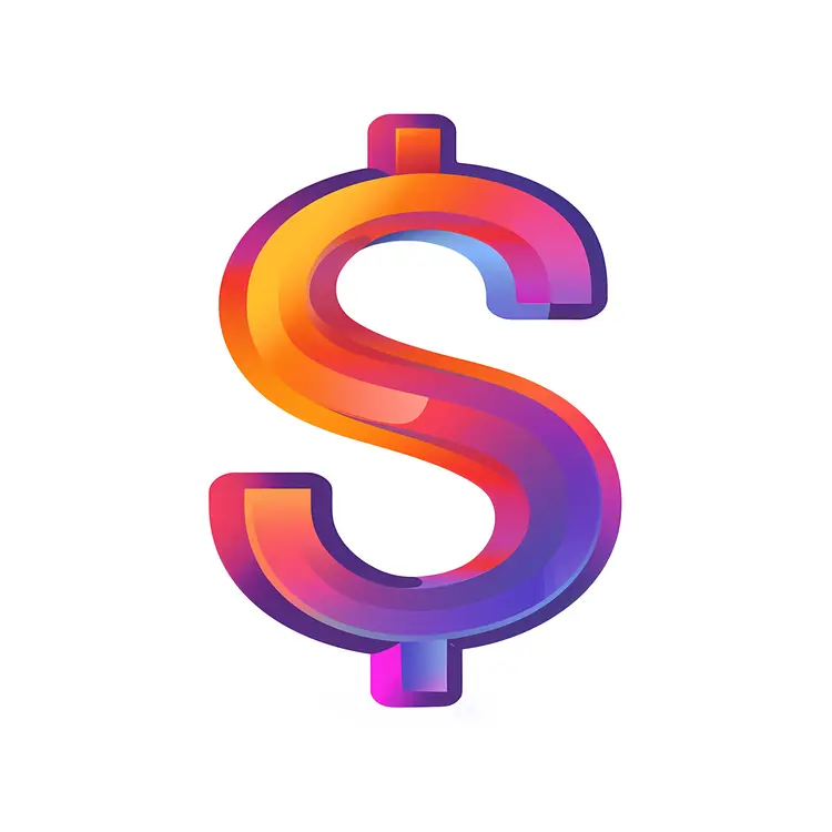 Colorful Dollar Sign Symbol