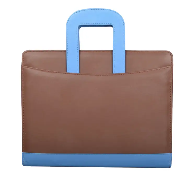 Stylish Brown and Blue Briefcase for Professionals