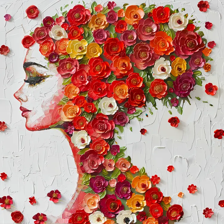 Woman with Flower Hair