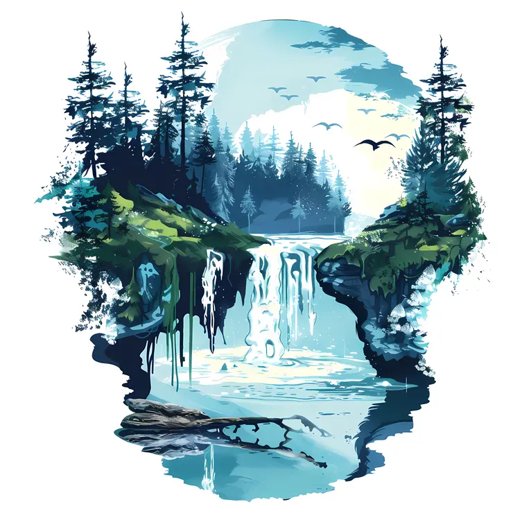 Waterfall in Forest
