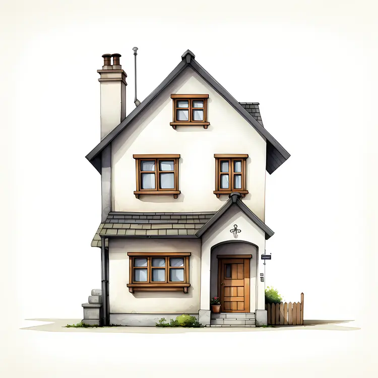 Small cute doodle house
