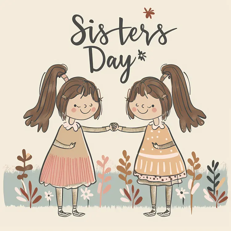 Smiling Sisters Celebrating Sisters Day