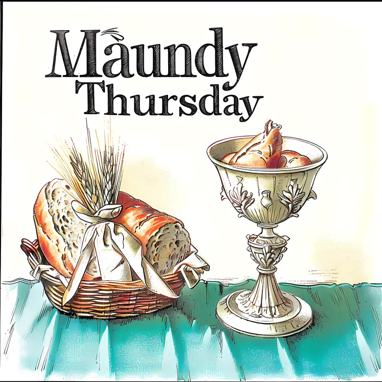 Maundy Thursday Bread and Chalice with Wheat