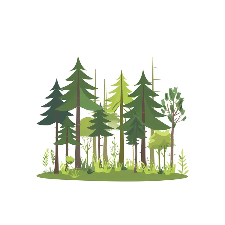 Sparse Forest with Greenery