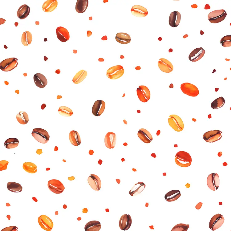Colorful Brown Coffee Beans