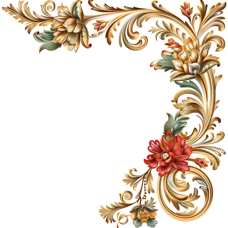 Elegant Floral Corner Design