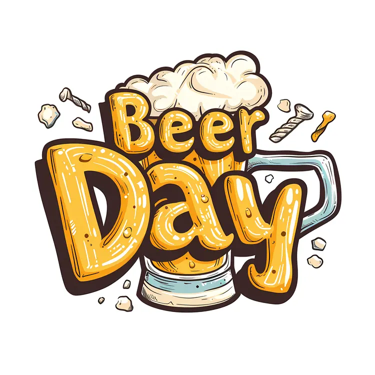 Foamy Beer Mug with Bubbles