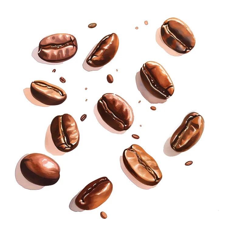 Brown Roasted Coffee Beans