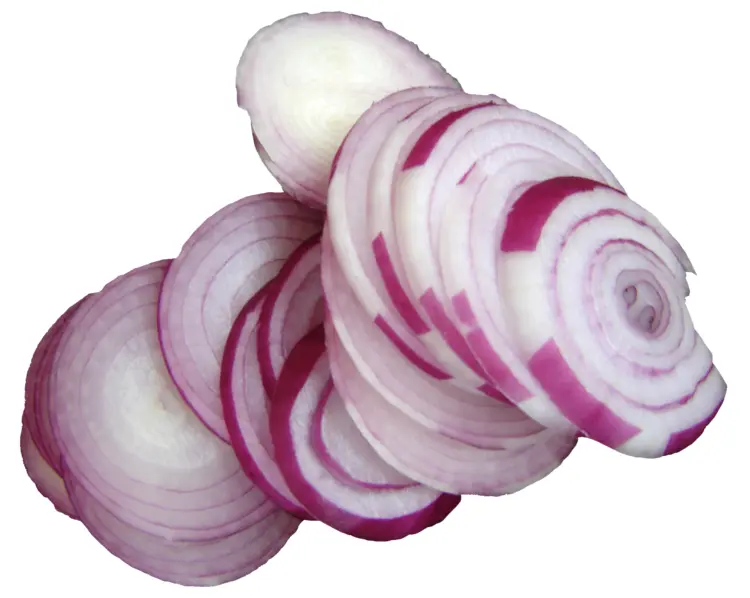 Freshly Sliced Red Onions