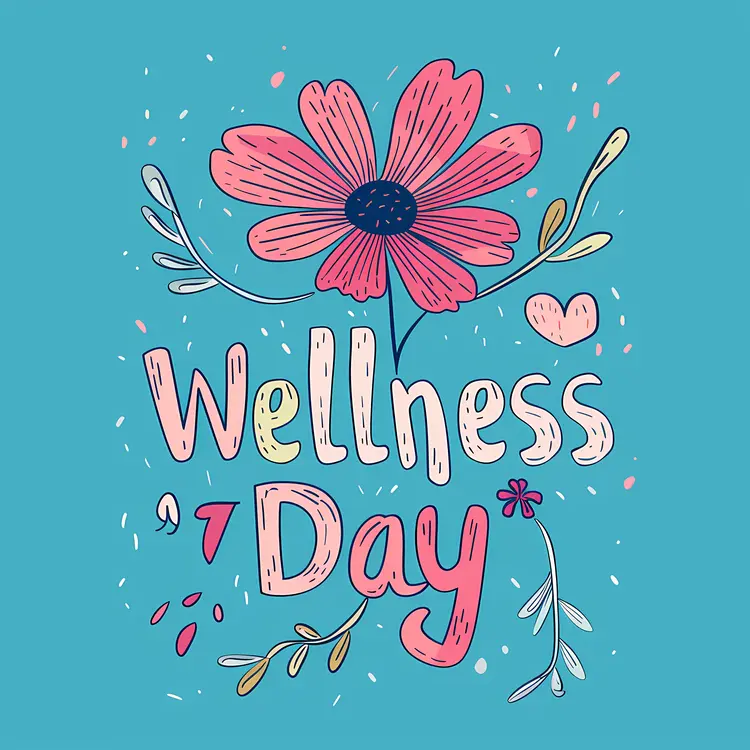 Wellness Day with Pink Flower