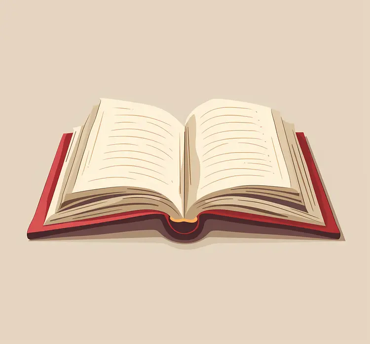 Simple Open Book Illustration
