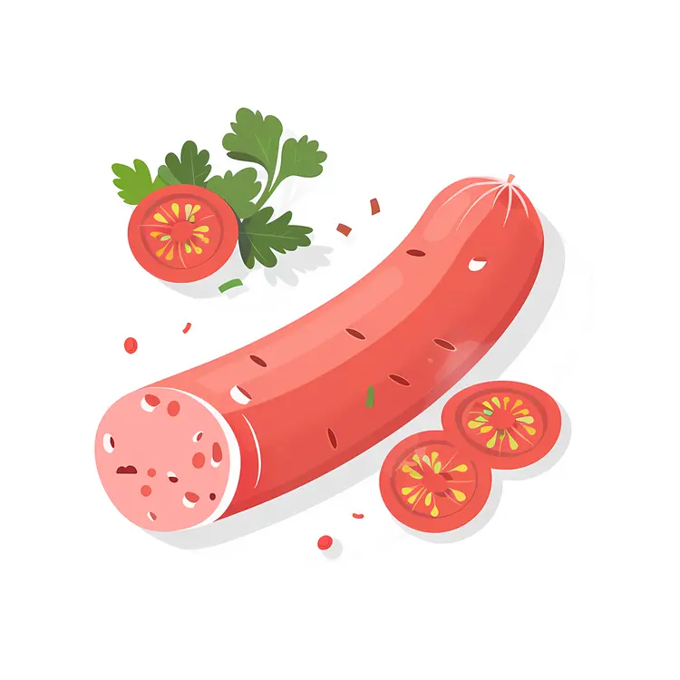 Sliced Sausage with Tomatoes