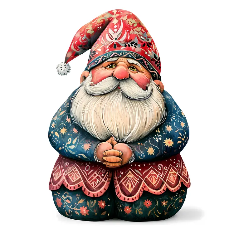 Red Gnome with Blue Outfit