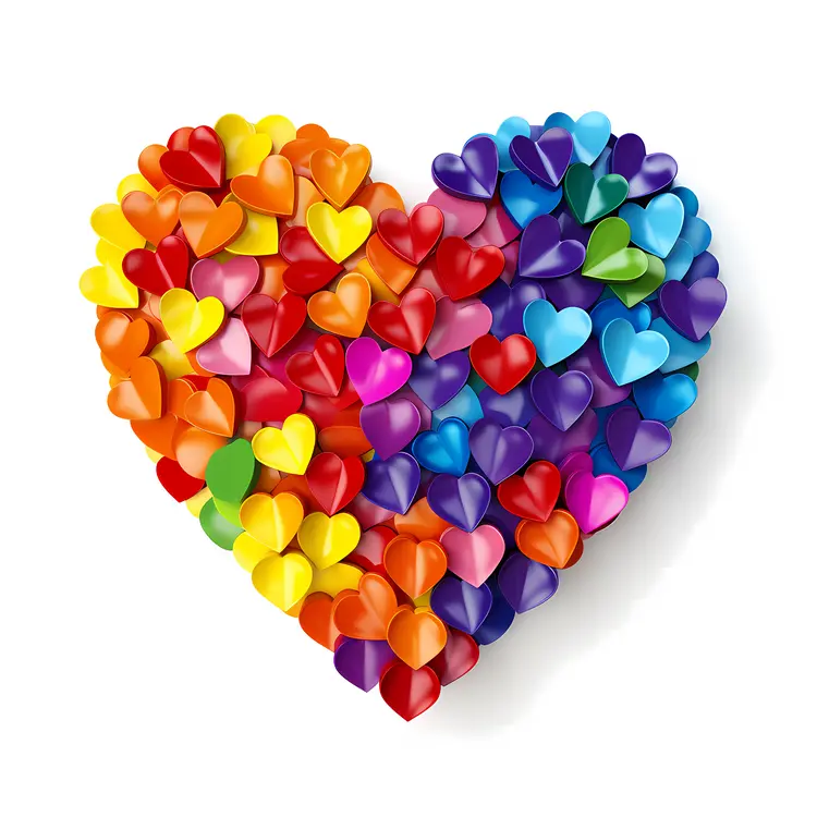 Vibrant Paper Heart Craft