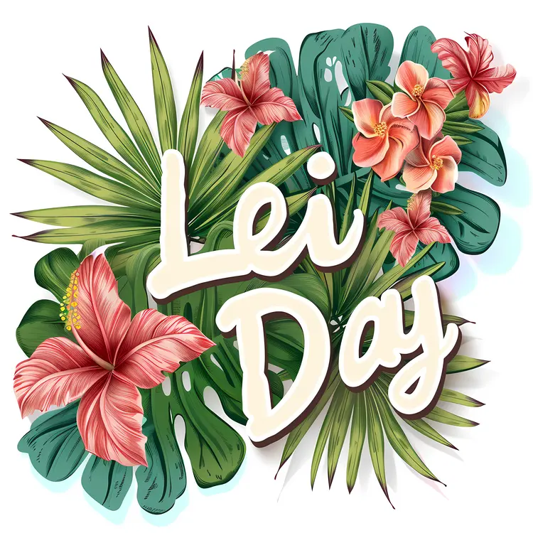 Lei Day Celebration with Tropical Flowers
