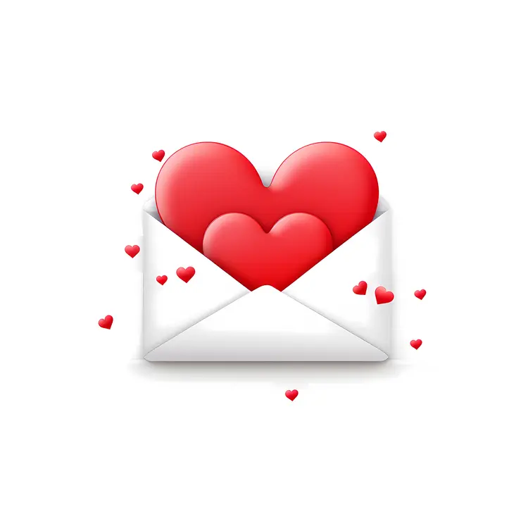 Hearts in Envelope