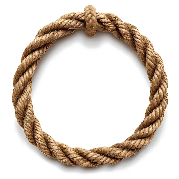 Twisted Rope Circle with Knot
