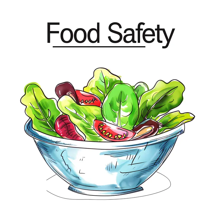 Food Safety Concept with Salad Bowl