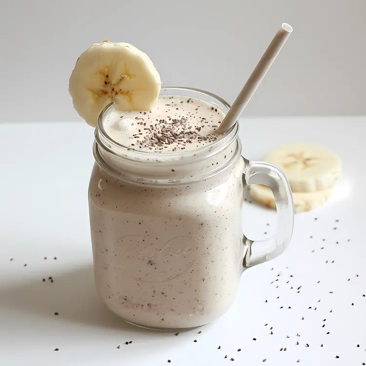 Healthy Banana Smoothie with Chia Seeds