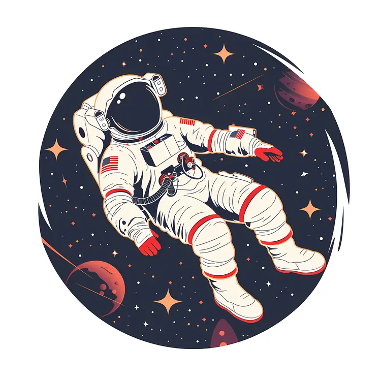 Astronaut Floating in Space