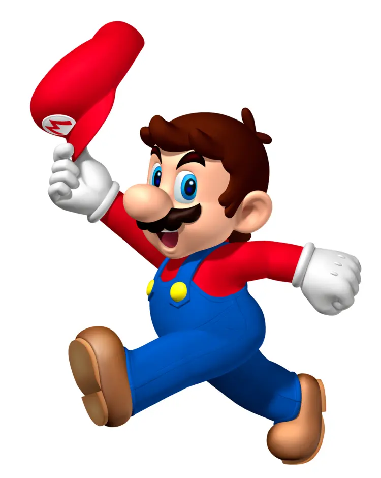 Mario Running with Hat