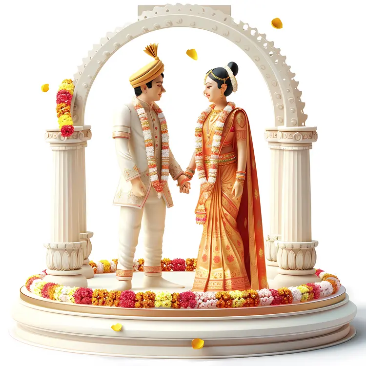 Traditional Wedding Couple Figurine