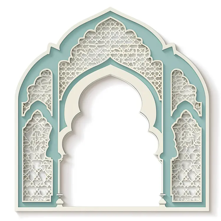 Intricate Lattice Arch with Patterns