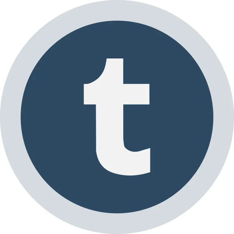 Blue Tumblr Logo in Circle