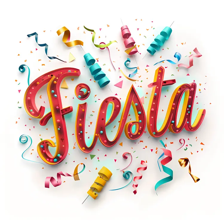 Colorful Fiesta Celebration Text