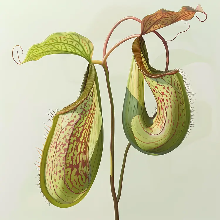 Green Pitcher Plant Illustration