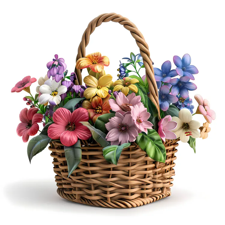 Colorful Flower Basket