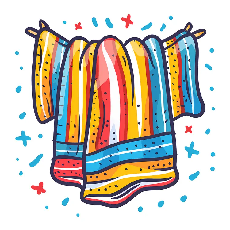 Striped Towel Illustration