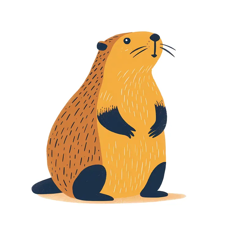 Cartoon Groundhog Standing