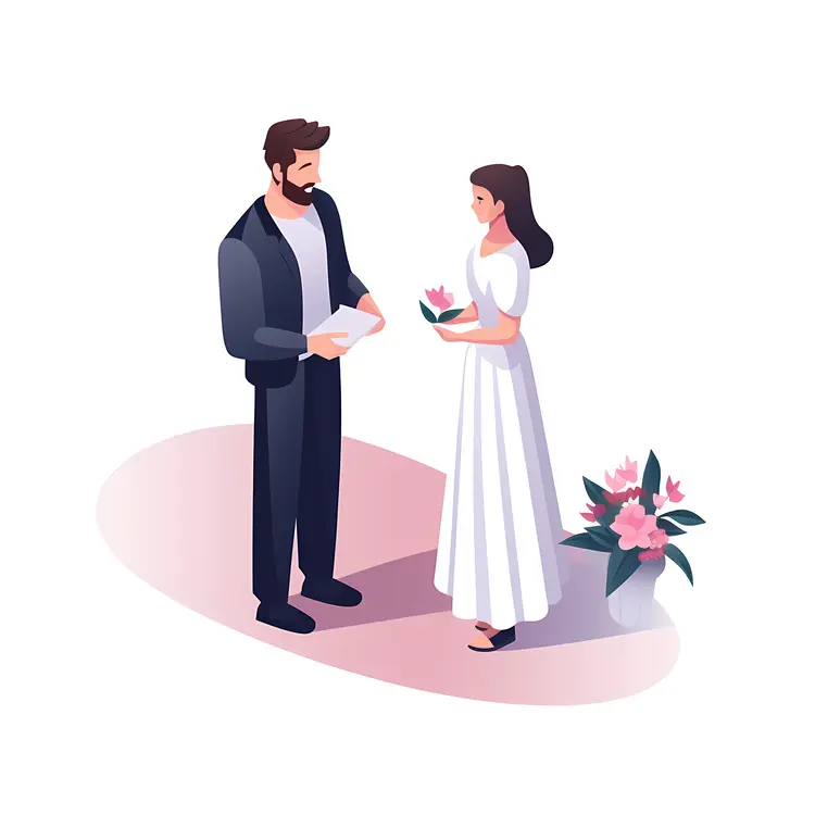 Couple Exchanging Gifts
