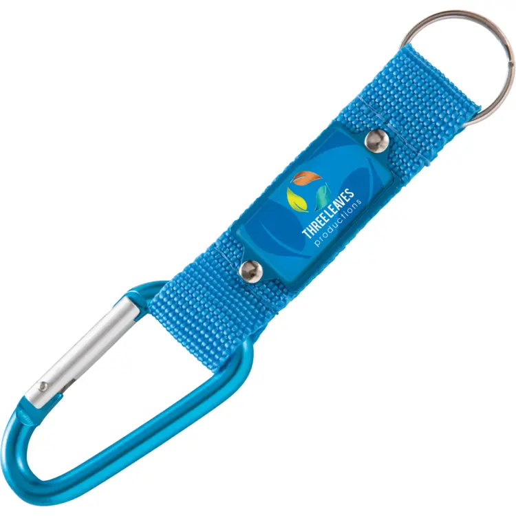 Blue Carabiner Keychain Accessory