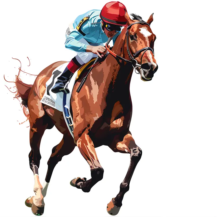 Single Horse Racing with Jockey