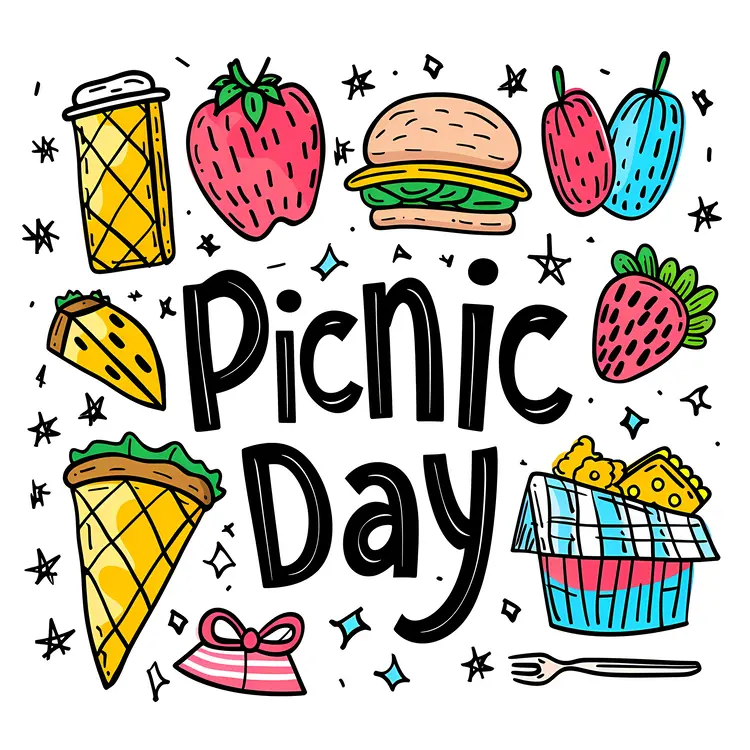 Picnic Day with Various Foods