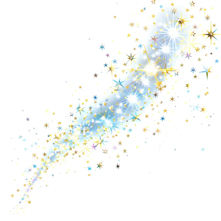 Colorful Stars and Sparkles Background